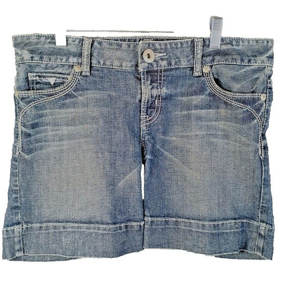 Guess Jeans Shorts Size 29 Flap Pockets Preppy Y2K  Low Rise Zip Western Country - Picture 1 of 13